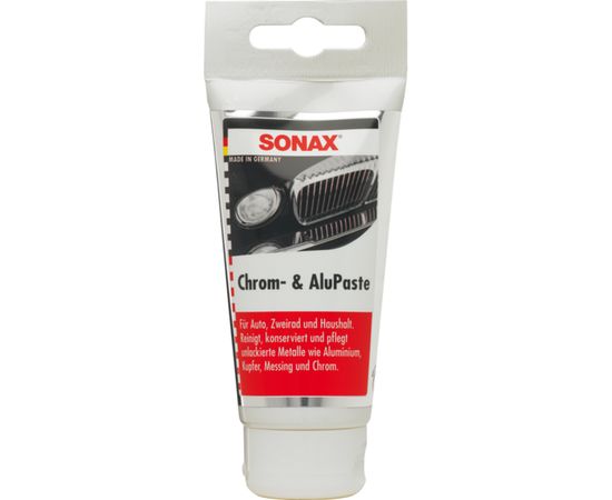 Полироль для хрома, алюминия, латуни 75 мл SONAX Chrome+Alupaste (308000)