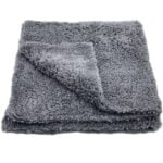 Супер м’яка мікрофібра Krespo Coral голуба/сіра, 40х40 см, 500 гр/м2
