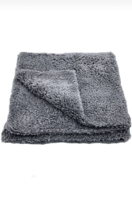 Супер м’яка мікрофібра Krespo Coral голуба/сіра, 40х40 см, 500 гр/м2