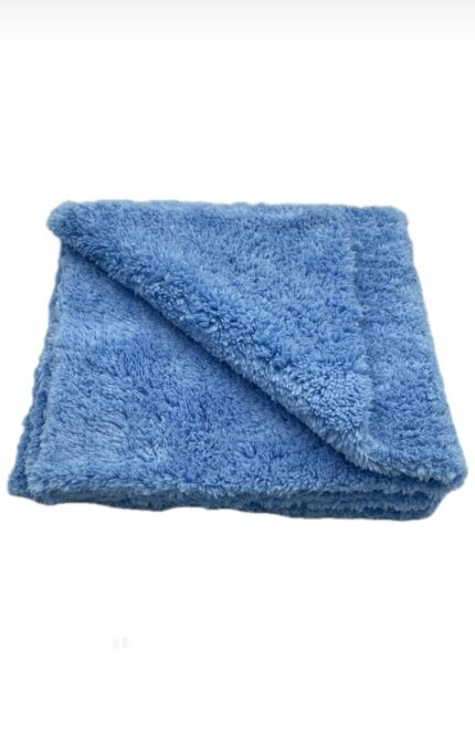 Супер м’яка мікрофібра Krespo Coral голуба/сіра, 40х40 см, 500 гр/м2